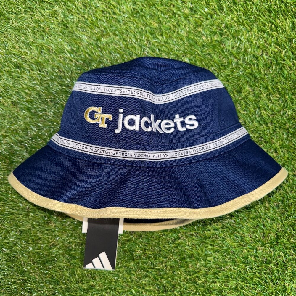 Adidas NCAA Georgia Tech GT Yellow Jackets Bucket Hat College Size M/L Unisex